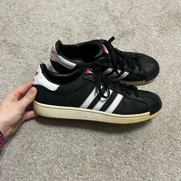 Adidas samba superstar black and‎ white and red mens 11.5 - Picture 1 of 9